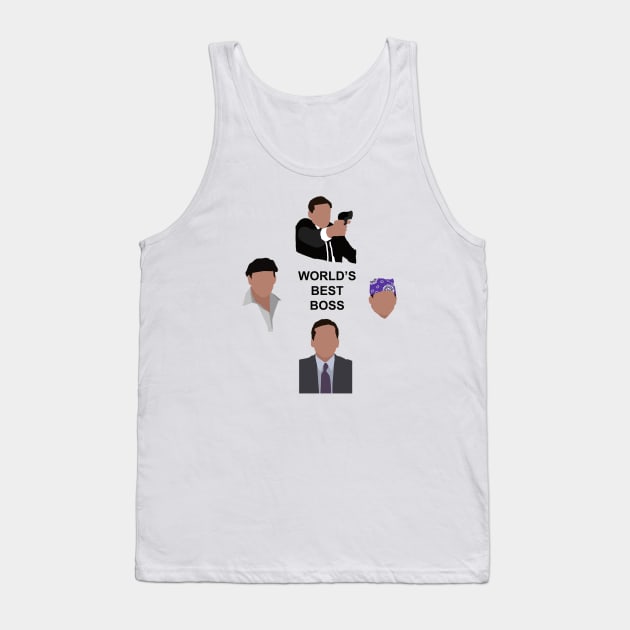 The Many Faces of Michael Scott Tank Top by scornely